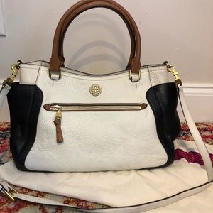 Tory Burch tri-color leather satchel
